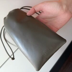 Loewe Soft Leather Drawstring Sunglasses Case/Pouch Bag